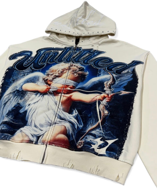 Beige untitled Angel Hoodie