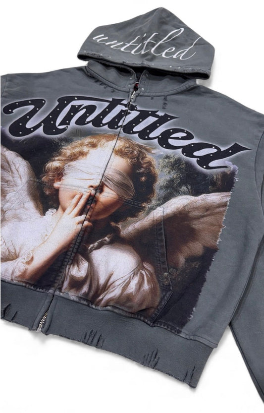 Gray untitled Angel Hoodie