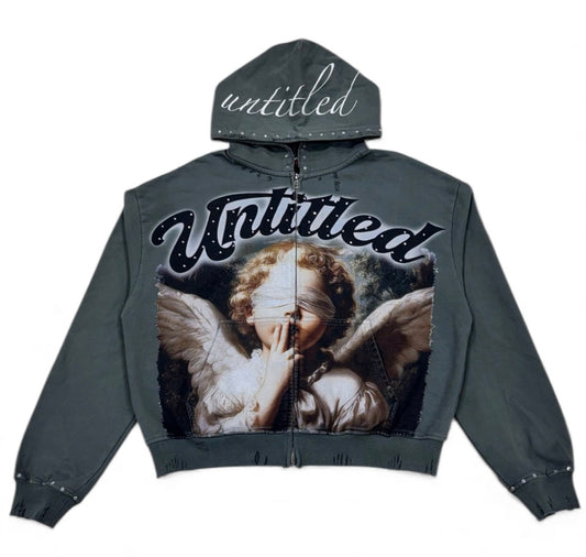 Gray untitled Angel Hoodie