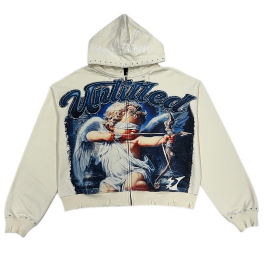 Beige untitled Angel Hoodie
