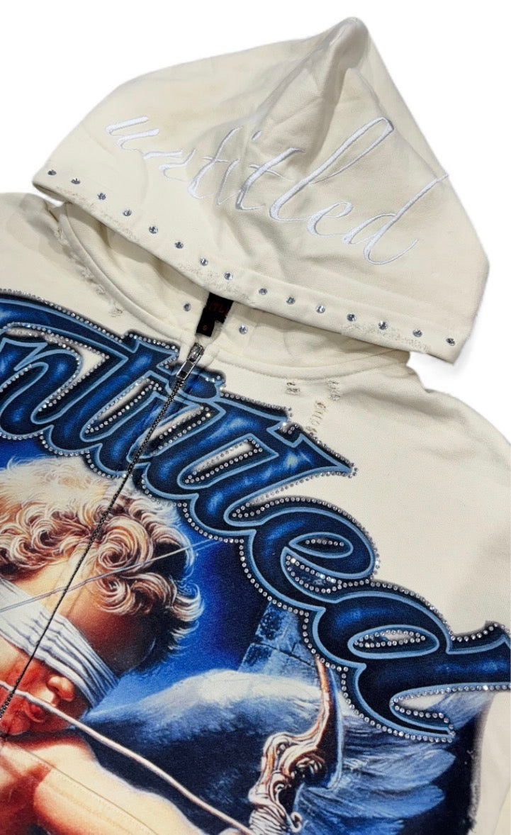 Beige untitled Angel Hoodie