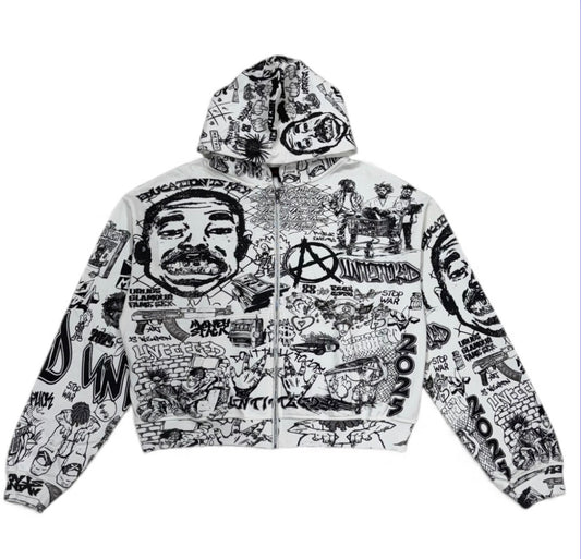 untitled no war zip up