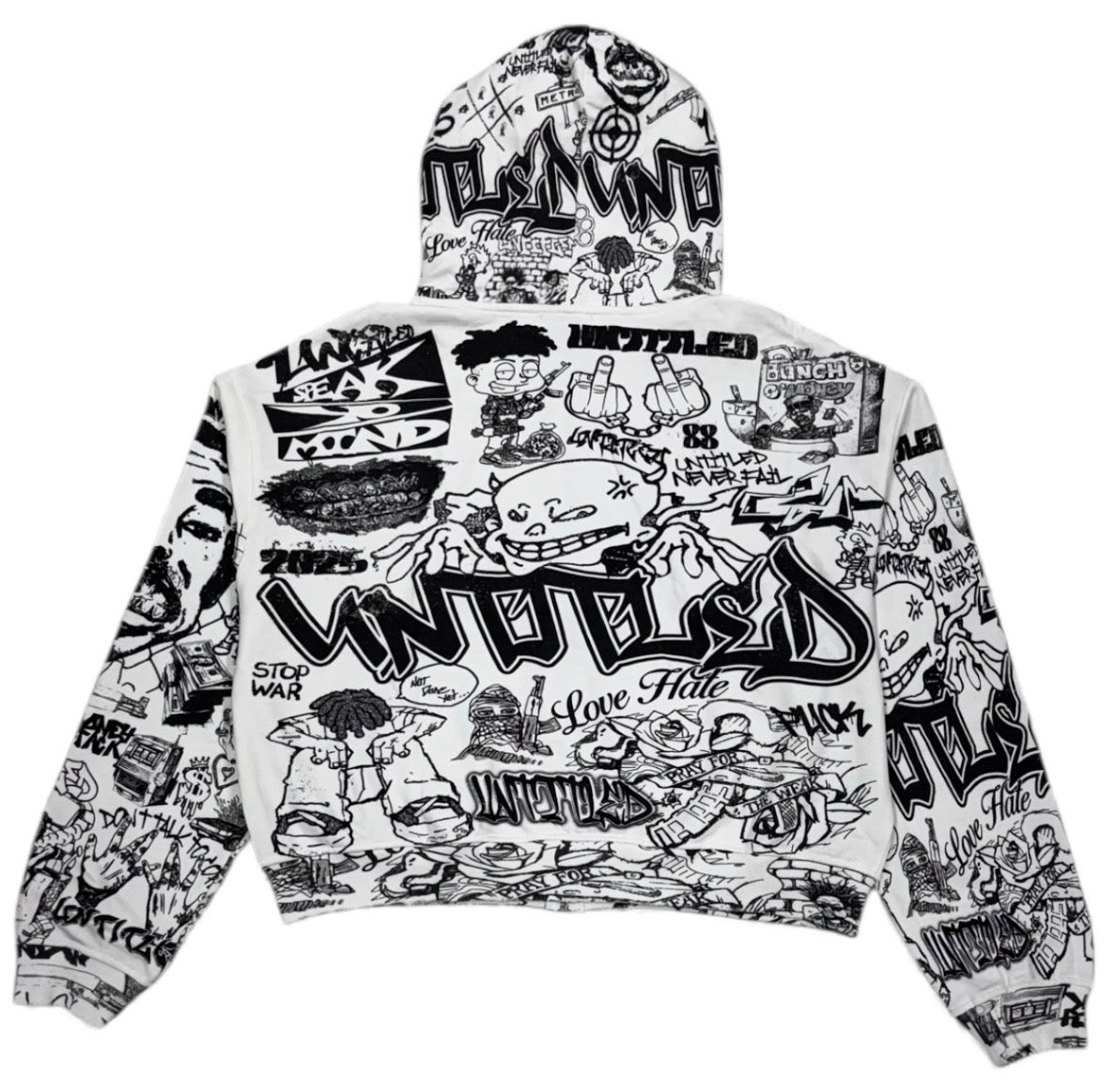 untitled no war zip up
